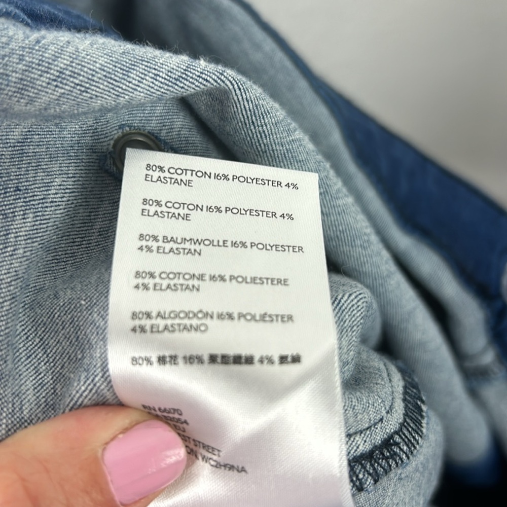Like new Perfect Free People We the Free Denim Notched Mini Skirt - Picture 8 of 9